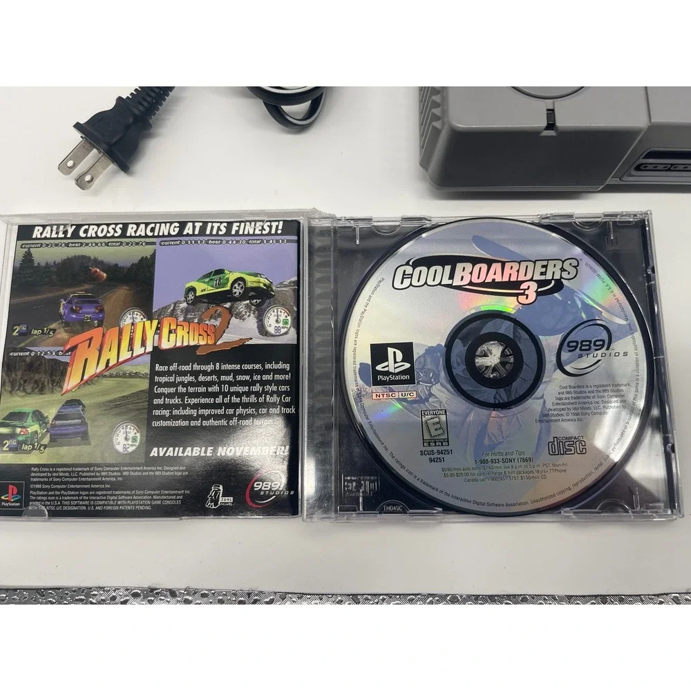 Sony PlayStation 1 Console Gray PS1 Bundle Madden 2001 / Cool Boarders 3